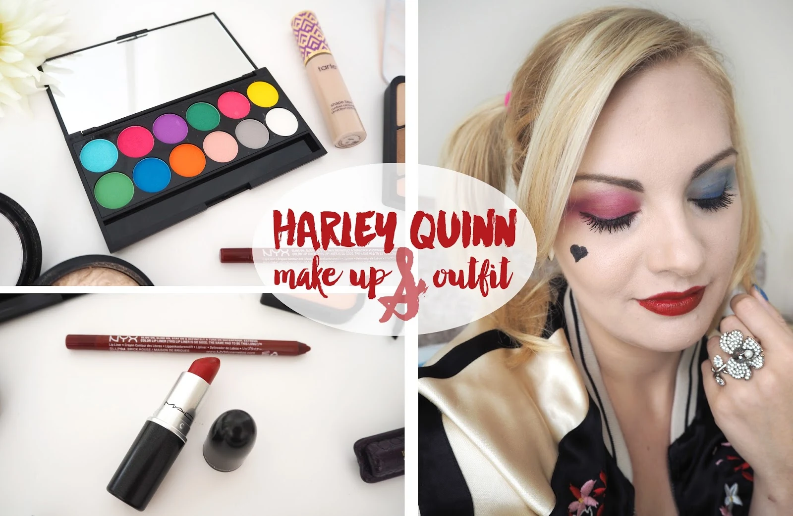 Halloween Harley Quinn Make Up Look Outfit Katie Kirk Loves