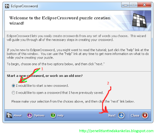 cara membuat TTS dengan EclipseCrossword 1