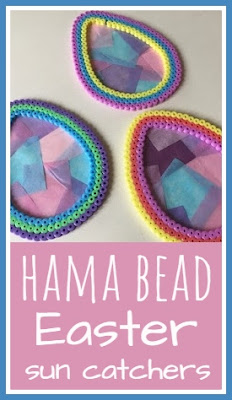 Hama bead Easter Egg sun catchers