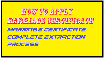 How to apply Marriage Certificate | Marriage Certificate Complete extraction process 