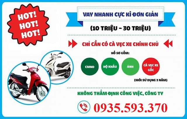 Vay tiền Đà Nẵng với cà vẹt xe máy