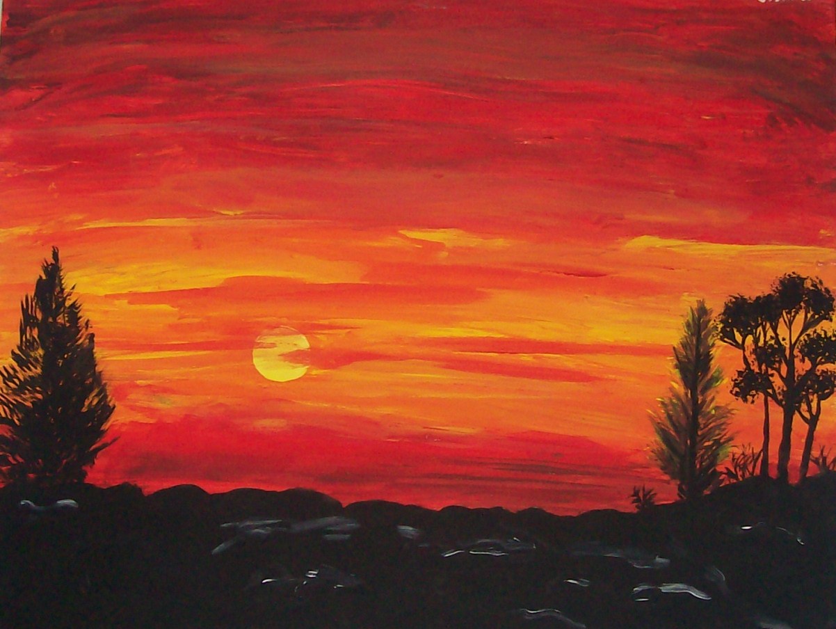 Simple Sunset Painting