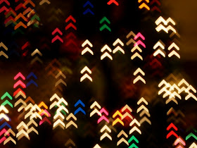 how to make chevron shaped bokeh Christmas lights tutorial