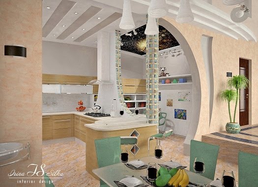 Irina Silka Project on 3D Kitchen and Kids Study Room