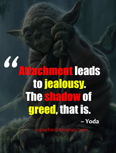 “Attachment leads to jealousy. The shadow of greed, that is.”