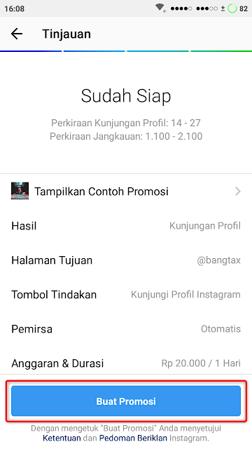 Tutorial Cara Promosi Postingan Instagram