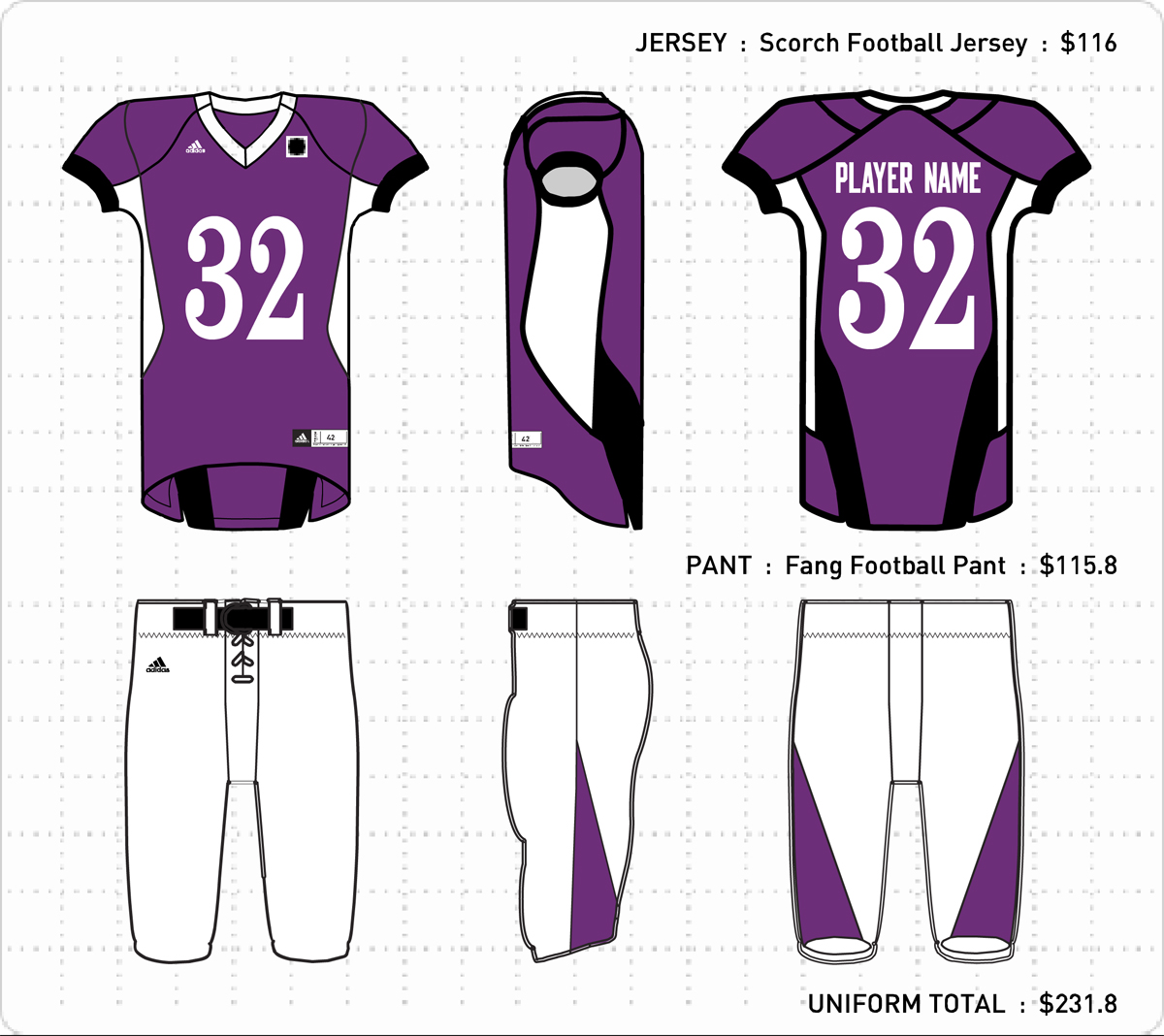 ... football uniforms i thought i would try out the uniform builder