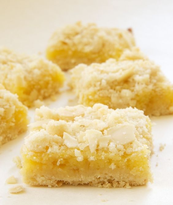 Lemon Almond Crumb Bars are far from ordinary with a crumb topping, almonds, and a hint of ginger.