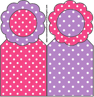 Pink, Purple and White Polka Dots Free Printable Bookmarks.