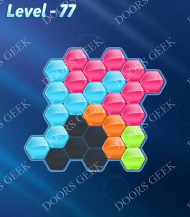 Block! Hexa Puzzle [5 Mania] Level 77 Solution, Cheats, Walkthrough for android, iphone, ipad, ipod