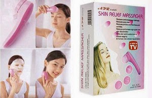 Kelebihan Skin relief massager Alat Pemijat Wajah Elektrik Aman Dan Murah