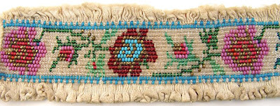 historical beadwork, bead embellished pleating or smocking