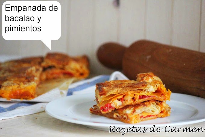 Empanada de bacalao y pimientos Piquillo