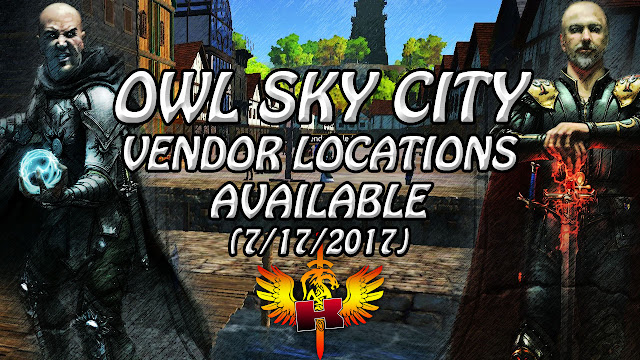 Owl Sky City, Vendor Locations Available (7/17/2017)