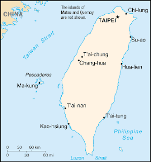 Map of Taipei, Chi-lung, Su-ao, Tai-nan, Tai-tung, Chang-hua, Taiwan