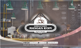 Desain Logo Kedai Kopi "Mangan Kopi" Surabaya, Jawa Timur