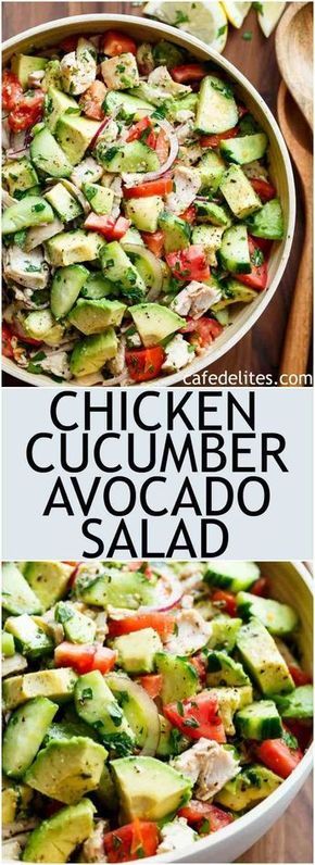 Chicken Cucumber Avocado Salad