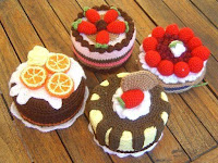 Pasteles decorados al estilo crochet