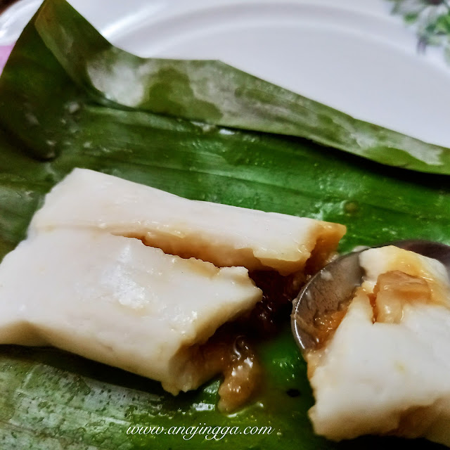 cara buat kuih tepung bungkus