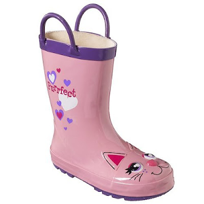 Scarlett has outgrown her Kittie Cat rain boots, size extra small, 5/6. Scarlett has outgrown her Kittie Cat rain boots, size extra small, 5/6.