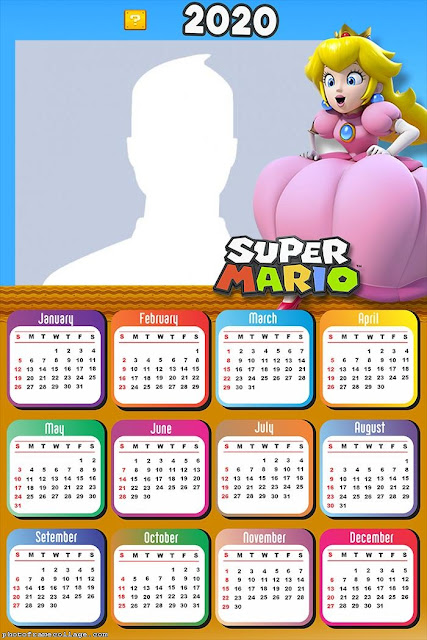 Super Mario Bros: Free Printable 2020 Calendar