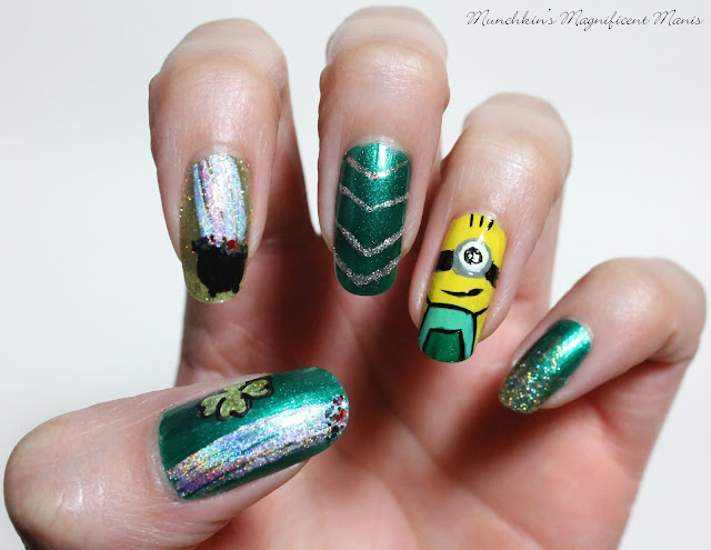 Minion St.Patrick's Day Nail Design