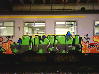 graffiti art on trains