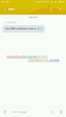 Cara Sign in BBM dengan Nomor Telepon