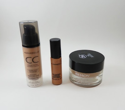 Annabelle CC Cream, MAC Pro Logwear, Revlon ColorStay Whipped Cream Foundation