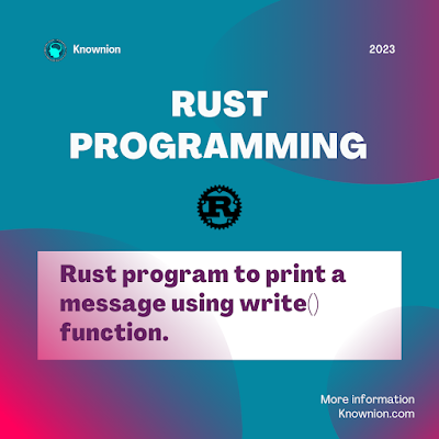 Print a message using write() function