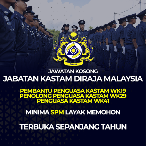 Jawatan Kosong 2023 Jabatan Kastam Diraja Malaysia