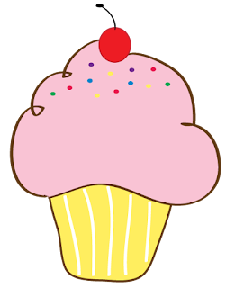 cupcake con guinda y colores