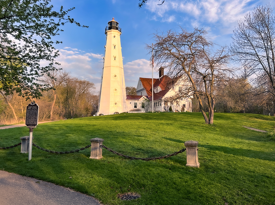 Lighthouse in a park
