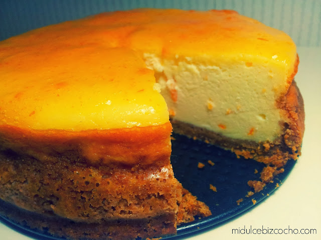 tarta de queso y naranja