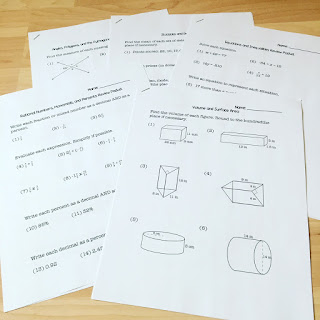 https://www.teacherspayteachers.com/Product/8th-Grade-Math-Review-Packet-Bundle-3256459