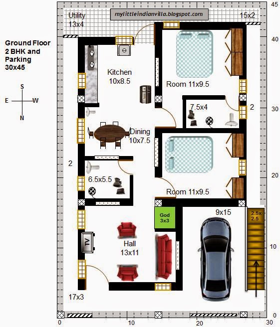 My Little Indian Villa 28 R21 2BHK  in 30x45 North  