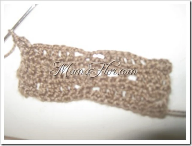 Patrón de crochet con puntos altos