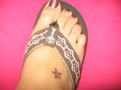 star tattoos on foot - foot. Labels: Coloured Star Tattoo Design on Male
