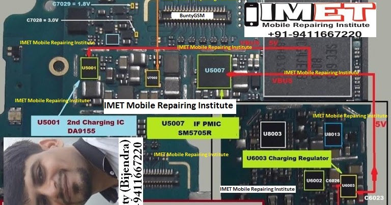 Samsung Galaxy C9 C9000 Charging Problem Solution Jumper Ways By India No 1 Mobile Repairing Institute Imet Mobile Repairing Institute Imet In Meerut Mobile Repairing Course In Meerut