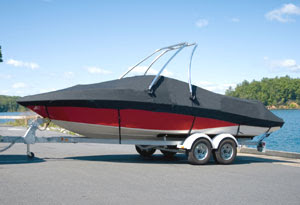 Custom Boat Cover with tower by Carver Covers