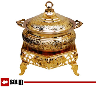 brass flower chafing dish