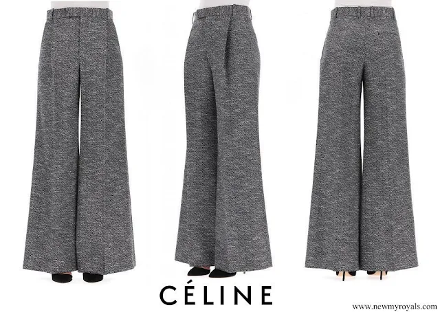 Queen Mary wore Celine Multicolour wool trousers