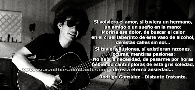 Frase de la cancion Distante Instante de Rodrigo González