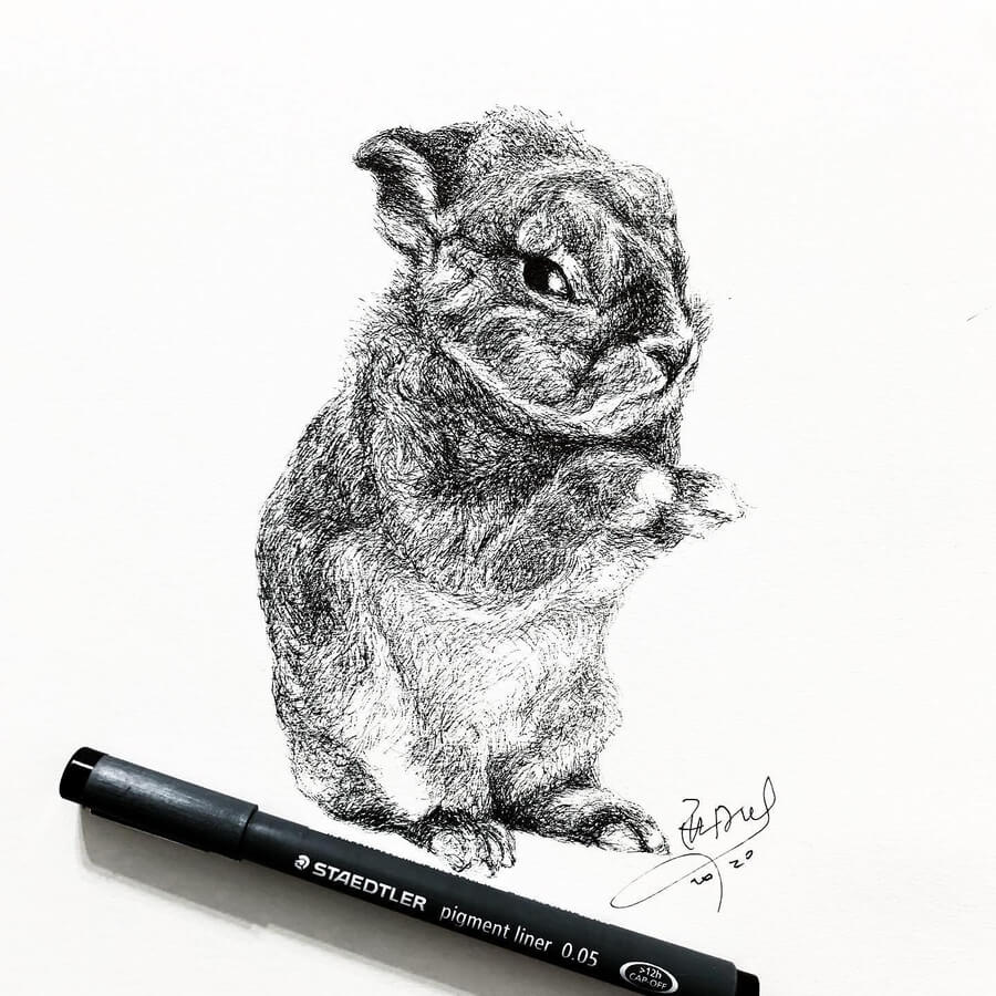 03-The-rabbit-Animal-Portraits-Franctasyart-www-designstack-co