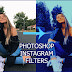 Instagram filters for blue lovers. (Photoshop PSD)