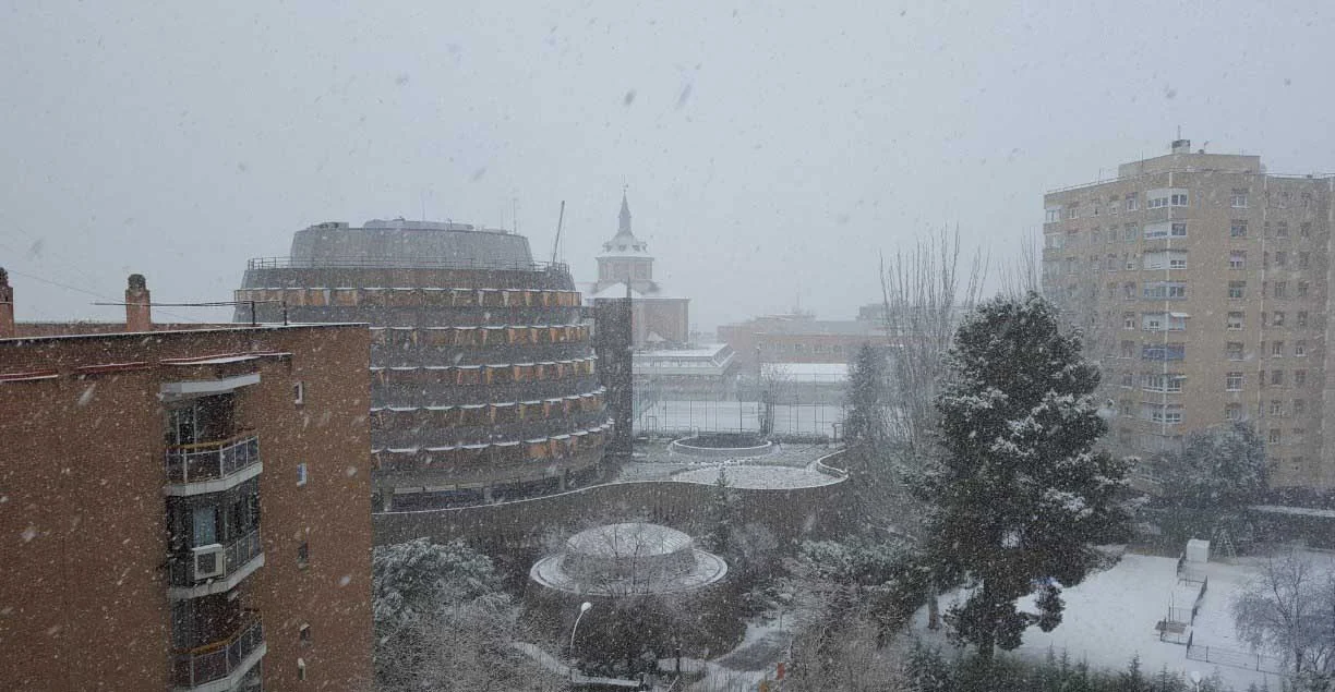 Snowfalls in Spain