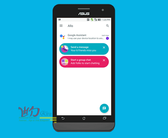 Wd-Kira, Cara mudah pasang dan konfigurasi google Allo pada smartphone, Google Virtual Assistant, Aplikasi pesan pintar, smart message