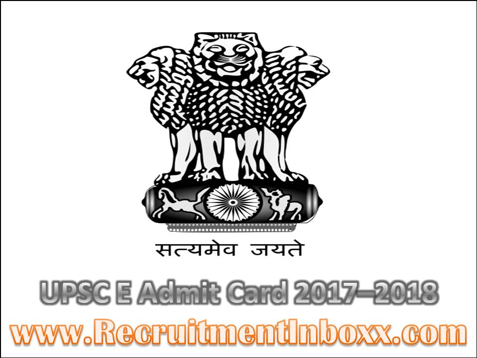 UPSC E Admit Card