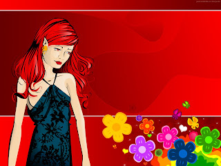 Girl in Love Love Wallpaper