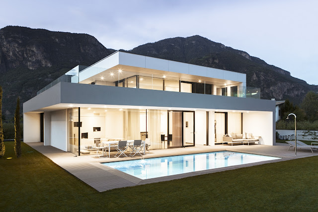 Modern home with lighting 